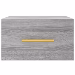 vidaXL Wall-mounted Bedside Cabinet Floating Storage Cabinet Nightstand Black - grey sonoma, 1 pcs - Additional view 4