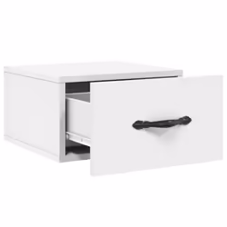 vidaXL Wall-mounted Bedside Cabinet Floating Cabinets Nightstands Smoked Oak - white, 2 pcs - Additional view 6