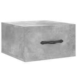 vidaXL Wall-mounted Bedside Cabinet Floating Cabinets Nightstands Smoked Oak - concrete grey, 2 pcs - Additional view 4