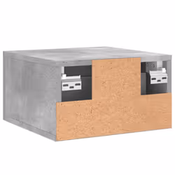 vidaXL Wall-mounted Bedside Cabinet Floating Cabinets Nightstands Smoked Oak - concrete grey, 2 pcs - Additional view 8