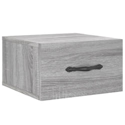vidaXL Wall-mounted Bedside Cabinet Floating Cabinets Nightstands Smoked Oak - grey sonoma, 1 pcs
