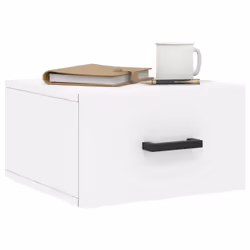 vidaXL Wall-mounted Bedside Cabinets Floating Cabinets 2 pcs Concrete Grey - white, 2 pcs