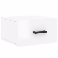 vidaXL Wall-mounted Bedside Cabinets Floating Cabinets 2 pcs Concrete Grey - high gloss white, 1 pcs