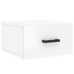 vidaXL Wall-mounted Bedside Cabinets Floating Cabinets 2 pcs Concrete Grey - high gloss white, 1 pcs