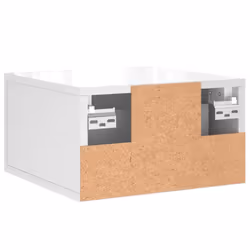 vidaXL Wall-mounted Bedside Cabinets Floating Cabinet Nightstand 2 pcs White - high gloss white, 2 pcs - Additional view 8