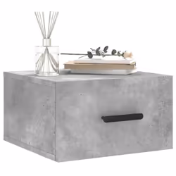 vidaXL Wall-mounted Bedside Cabinets Floating Cabinet Nightstand 2 pcs White - concrete grey, 2 pcs