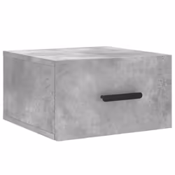 vidaXL Wall-mounted Bedside Cabinets Floating Cabinet Nightstand 2 pcs White - concrete grey, 2 pcs - Additional view 4