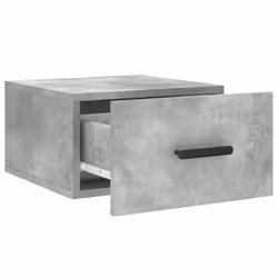 vidaXL Wall-mounted Bedside Cabinets Floating Cabinet Nightstand 2 pcs White - concrete grey, 2 pcs - Additional view 6