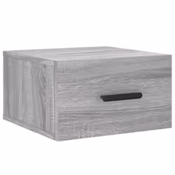vidaXL Wall-mounted Bedside Cabinets Floating Cabinet Nightstand 2 pcs White - grey sonoma, 2 pcs - Additional view 4