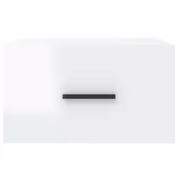vidaXL Wall-mounted Bedside Cabinet Floating Storage Cabinet Nightstand White - high gloss white, 2 pcs - Additional view 5