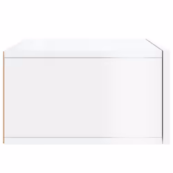 vidaXL Wall-mounted Bedside Cabinet Floating Storage Cabinet Nightstand White - high gloss white, 2 pcs - Additional view 7