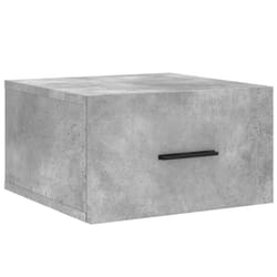 vidaXL Wall-mounted Bedside Cabinet Floating Storage Cabinet Nightstand White - concrete grey, 1 pcs