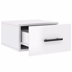 vidaXL Wall-mounted Bedside Cabinets Side Table Bedstand 2 pcs Concrete Grey - high gloss white, 2 pcs - Additional view 6