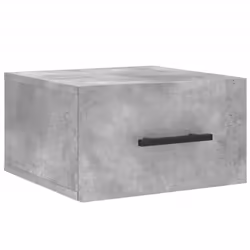 vidaXL Wall-mounted Bedside Cabinets Side Table Bedstand 2 pcs Concrete Grey - concrete grey, 2 pcs - Additional view 4
