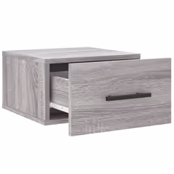 vidaXL Wall-mounted Bedside Cabinets Side Table Bedstand 2 pcs Concrete Grey - grey sonoma, 2 pcs - Additional view 6