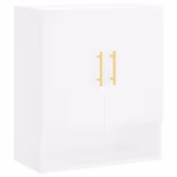 vidaXL Wall Cabinet Wall Storage Display Cabinet Concrete Grey Engineered Wood - white
