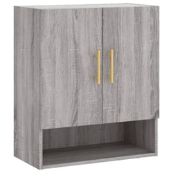vidaXL Wall Cabinet Wall Storage Display Cabinet Concrete Grey Engineered Wood - grey sonoma