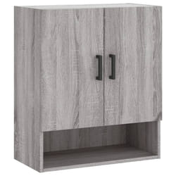 vidaXL Wall Cabinet Wall Display Cabinet High Gloss White Engineered Wood - grey sonoma