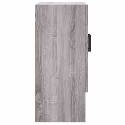 vidaXL Wall Cabinet Wall Display Cabinet High Gloss White Engineered Wood - grey sonoma - Additional view 6