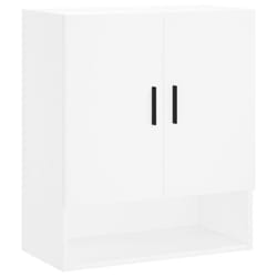 vidaXL Wall Cabinet Storage Cabinet Display Cabinet White Engineered Wood - white
