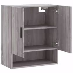 vidaXL Wall Cabinet Storage Cabinet Display Cabinet White Engineered Wood - grey sonoma - Additional view 5