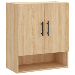 vidaXL Wall Cabinet Storage Cabinet Display Cabinet White Engineered Wood - sonoma oak