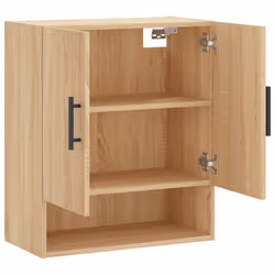 vidaXL Wall Cabinet Storage Cabinet Display Cabinet White Engineered Wood - sonoma oak - Additional view 5
