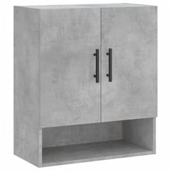 vidaXL Wall Cabinet Storage Cabinet Display Cabinet White Engineered Wood - concrete grey