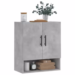 vidaXL Wall Cabinet Storage Cabinet Display Cabinet White Engineered Wood - concrete grey - Additional view 2