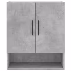 vidaXL Wall Cabinet Storage Cabinet Display Cabinet White Engineered Wood - concrete grey - Additional view 4