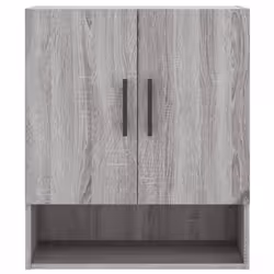 vidaXL Wall Cabinet Storage Cabinet Display Cabinet White Engineered Wood - grey sonoma - Additional view 4
