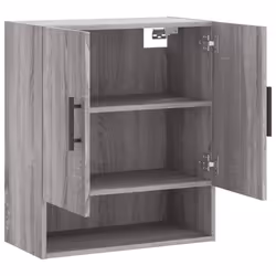vidaXL Wall Cabinet Storage Cabinet Display Cabinet White Engineered Wood - grey sonoma - Additional view 5