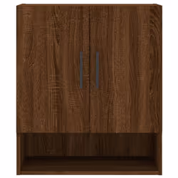 vidaXL Wall Cabinet Storage Cabinet Display Cabinet White Engineered Wood - brown oak - Additional view 4