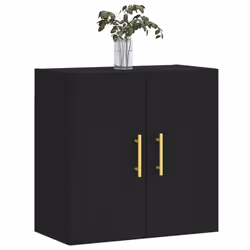 vidaXL Wall Cabinet Hanging Storage Cabinet Display Cabinet Engineered Wood - black