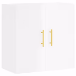 vidaXL Wall Cabinet Hanging Storage Cabinet Display Cabinet Engineered Wood - high gloss white