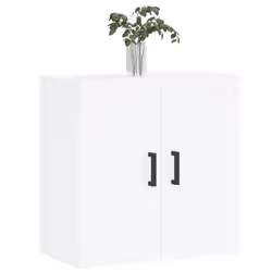 vidaXL Wall Cabinet Wall Display Cabinet High Gloss White Engineered Wood - white