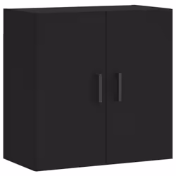 vidaXL Wall Cabinet Wall Display Cabinet High Gloss White Engineered Wood - black