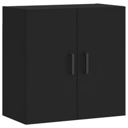 vidaXL Wall Cabinet Wall Display Cabinet High Gloss White Engineered Wood - black