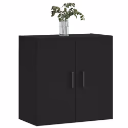 vidaXL Wall Cabinet Wall Display Cabinet High Gloss White Engineered Wood - black