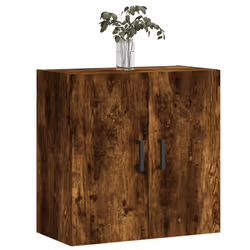 vidaXL Wall Cabinet Storage Cabinet Display Cabinet White Engineered Wood - smoked oak - Additional view 2