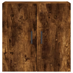 vidaXL Wall Cabinet Storage Cabinet Display Cabinet White Engineered Wood - smoked oak - Additional view 4