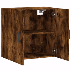 vidaXL Wall Cabinet Storage Cabinet Display Cabinet White Engineered Wood - smoked oak - Additional view 5