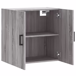 vidaXL Wall Cabinet Storage Cabinet Display Cabinet White Engineered Wood - grey sonoma - Additional view 5