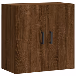 vidaXL Wall Cabinet Storage Cabinet Display Cabinet White Engineered Wood - brown oak