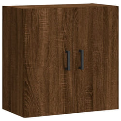 vidaXL Wall Cabinet Storage Cabinet Display Cabinet White Engineered Wood - brown oak