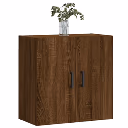 vidaXL Wall Cabinet Storage Cabinet Display Cabinet White Engineered Wood - brown oak