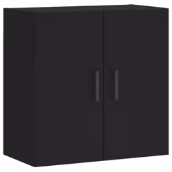 vidaXL Wall Cabinet Storage Cabinet Display Cabinet White Engineered Wood - black