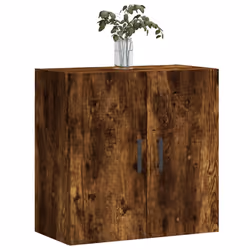 vidaXL Wall Cabinet Storage Cabinet Display Cabinet White Engineered Wood - smoked oak - Additional view 2
