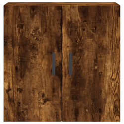 vidaXL Wall Cabinet Storage Cabinet Display Cabinet White Engineered Wood - smoked oak - Additional view 4