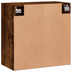 vidaXL Wall Cabinet Storage Cabinet Display Cabinet White Engineered Wood - smoked oak - Additional view 7